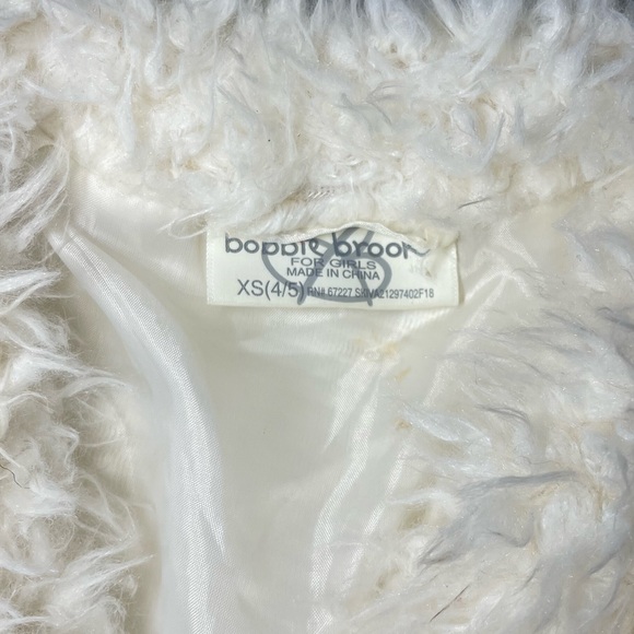 Bobbie Brooks Girls Size XS Ivory Faux Fur Vest - Picture 4 of 4